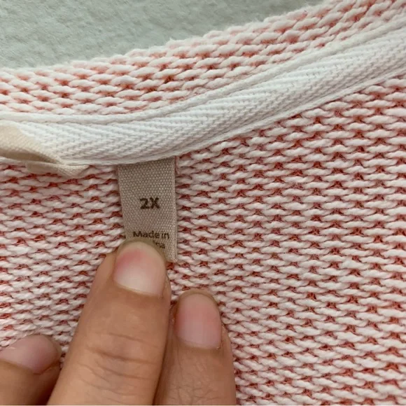 Soft Surroundings French Terry Just Beachy Pullover Sweatshirt Size 2X - Picture 9 of 16